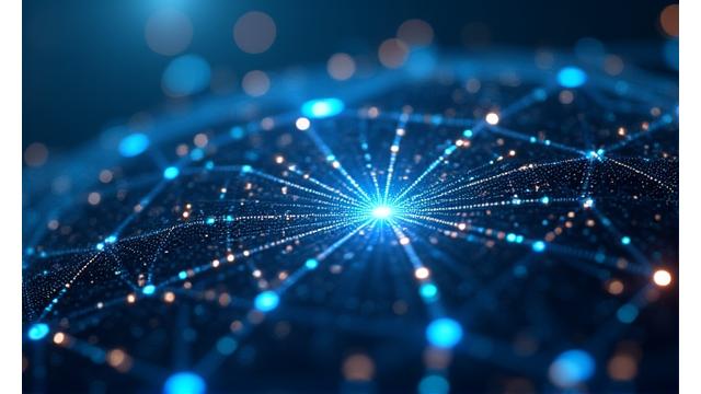 Abstrakte Darstellung von künstlicher Intelligenz Netzwerken für branchenübergreifende Automation